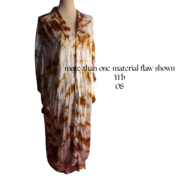 Young Fabulous & Broke Other - Brown and Cream Tie-Dye Fabric OVER THROW